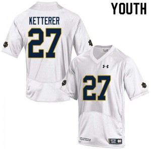 Youth Chase Ketterer White UND #27 Game Player Jerseys