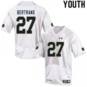 Youth JD Bertrand White Notre Dame Fighting Irish #27 Game Official Jersey
