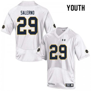 Youth Matt Salerno White University of Notre Dame #29 Game Player Jerseys