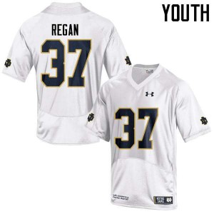 Youth Robert Regan White Irish #37 Game Player Jersey