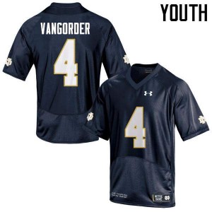 Youth Montgomery VanGorder Navy Blue University of Notre Dame #4 Game Official Jersey