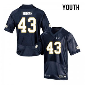 Youth Marcus Thorne Navy University of Notre Dame #43 Game University Jerseys