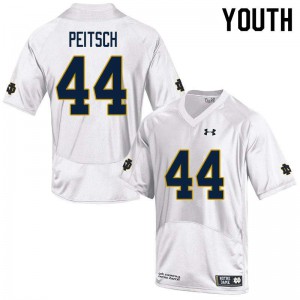 Youth Alex Peitsch White UND #44 Game Stitched Jersey