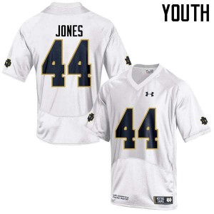 Youth Jamir Jones White Notre Dame Fighting Irish #44 Game Embroidery Jerseys