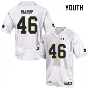 Youth Axel Raarup White Notre Dame Fighting Irish #46 Game Stitched Jerseys
