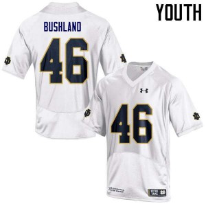 Youth Matt Bushland White UND #46 Game Stitch Jerseys