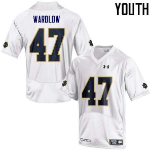 Youth Kofi Wardlow White University of Notre Dame #47 Game Embroidery Jerseys