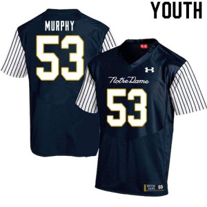 Youth Quinn Murphy Navy Blue Fighting Irish #53 Alternate Game High School Jersey
