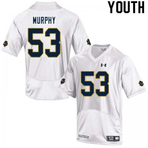 Youth Quinn Murphy White Fighting Irish #53 Game Official Jerseys