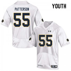 Youth Jarrett Patterson White UND #55 Game Stitch Jerseys