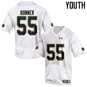 Youth Jonathan Bonner White UND #55 Game Stitched Jerseys