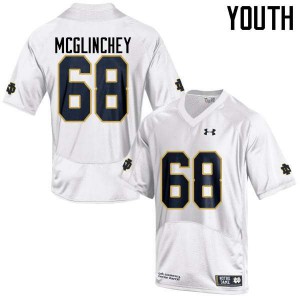 Youth Mike McGlinchey White Fighting Irish #68 Game Embroidery Jerseys