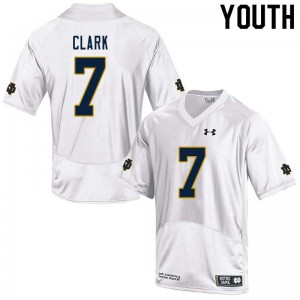 Youth Brendon Clark White UND #7 Game Player Jerseys