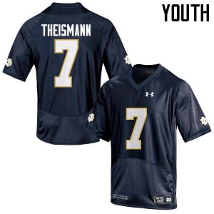 Youth Joe Theismann Navy Blue Notre Dame #7 Game Stitched Jersey