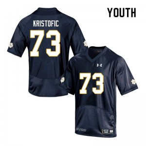 Youth Andrew Kristofic Navy Notre Dame #73 Game High School Jersey