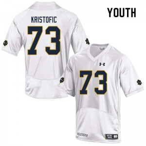 Youth Andrew Kristofic White University of Notre Dame #73 Game College Jerseys