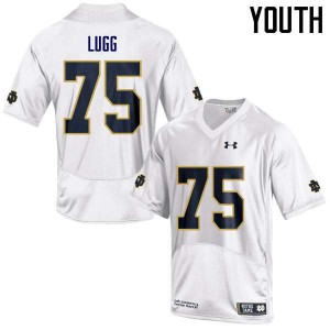 Youth Josh Lugg White Notre Dame Fighting Irish #75 Game Stitched Jerseys