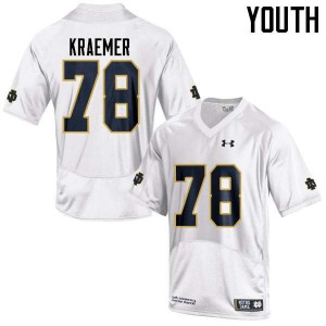 Youth Tommy Kraemer White UND #78 Game High School Jerseys