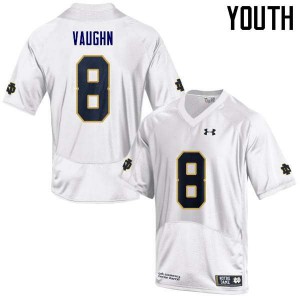 Youth Donte Vaughn White University of Notre Dame #8 Game High School Jersey