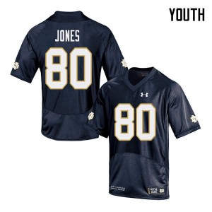 Youth Micah Jones Navy UND #80 Game Embroidery Jerseys