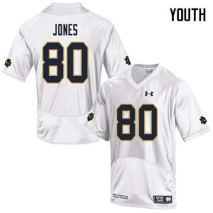 Youth Micah Jones White UND #80 Game Alumni Jerseys
