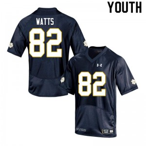 Youth Xavier Watts Navy University of Notre Dame #82 Game University Jerseys