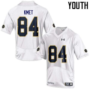 Youth Cole Kmet White Notre Dame Fighting Irish #84 Game Embroidery Jerseys