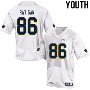 Youth Conor Ratigan White UND #86 Game Player Jerseys