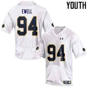 Youth Darnell Ewell White UND #94 Game High School Jersey