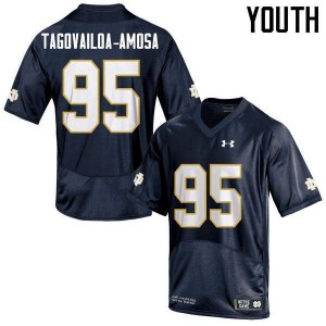 Youth Myron Tagovailoa-Amosa Navy Notre Dame #95 Game Stitched Jersey