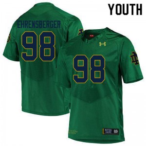 Youth Alexander Ehrensberger Green Notre Dame #98 Game College Jersey