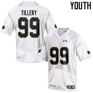 Youth Jerry Tillery White Notre Dame #99 Game NCAA Jersey